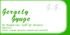 gergely gyuge business card